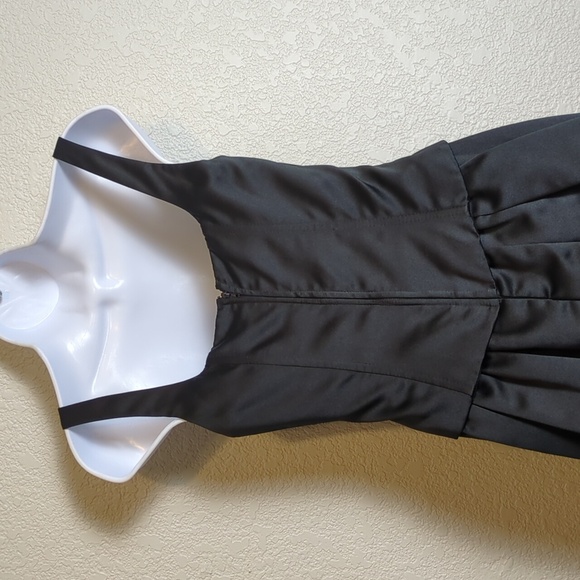 Niki By Niki Livas vintage black sleeveless butterfly basque waist midi dress - Picture 4 of 16